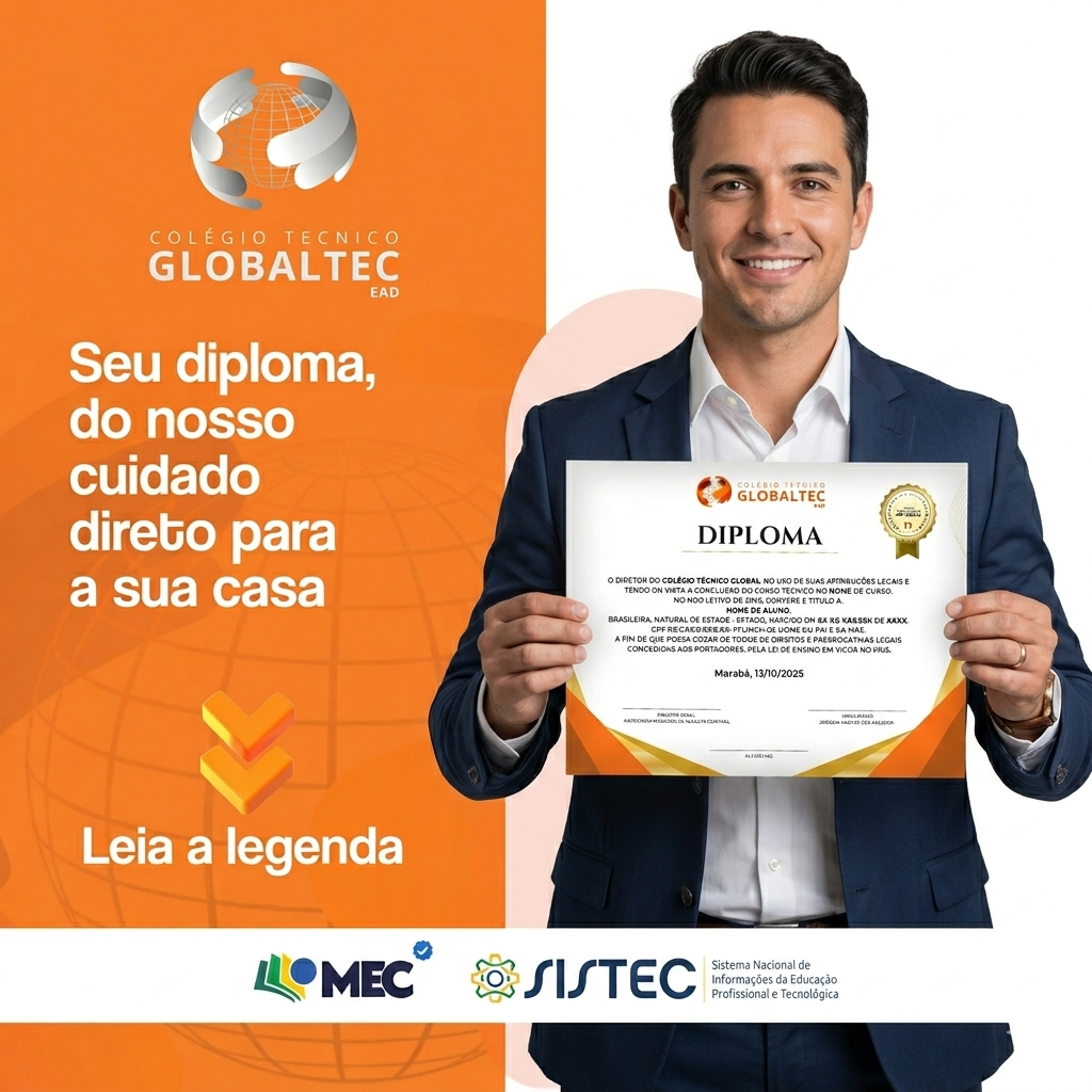 Aluno com diploma Globaltec
