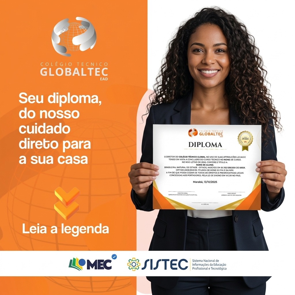 Aluna com diploma Globaltec